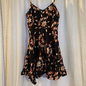 Gap spaghetti strap quilt print dress